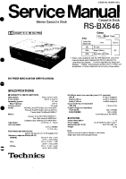 Technics - RSBX-646 - Service manual 
